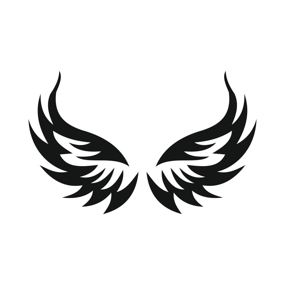 Wings icon in simple style vector