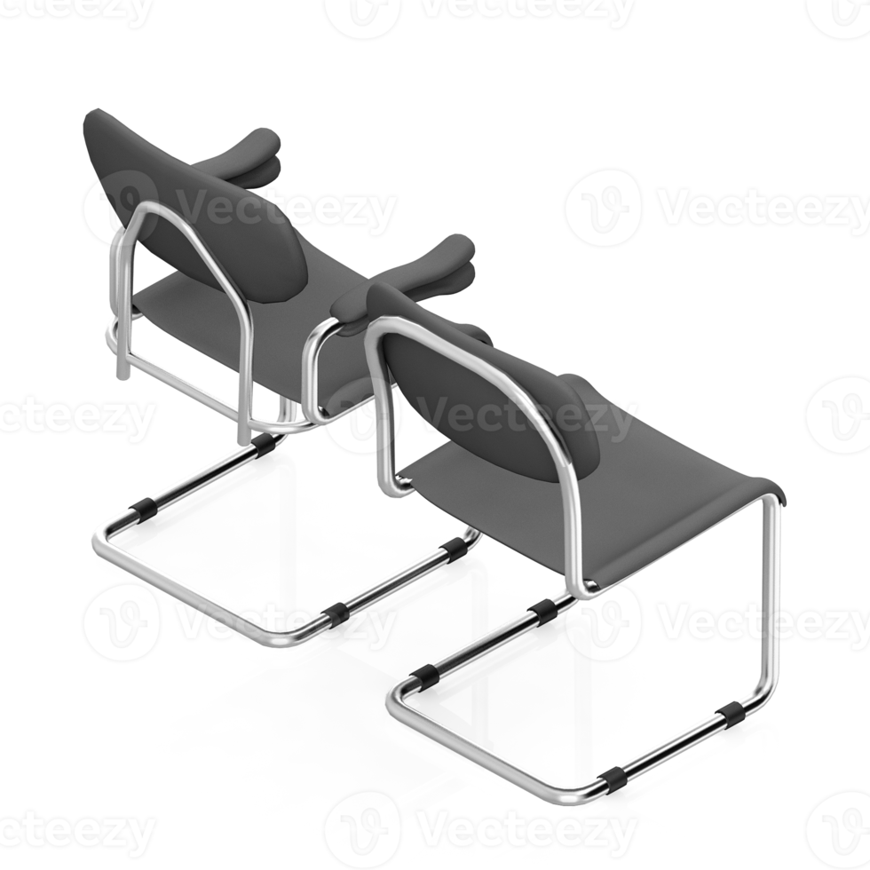 Isometric Chair 3D isolated rendering png