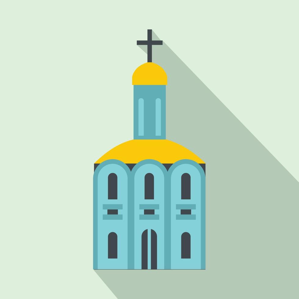 icono de iglesia plana vector