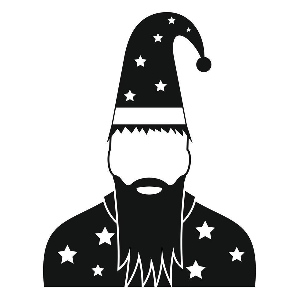 Wizard in a hat with stars vector