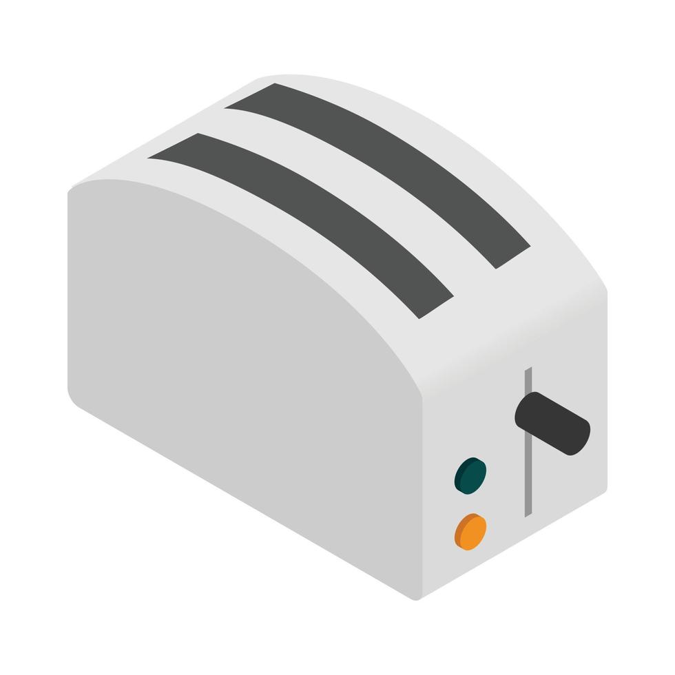 Toaster icon, isometric 3d style vector