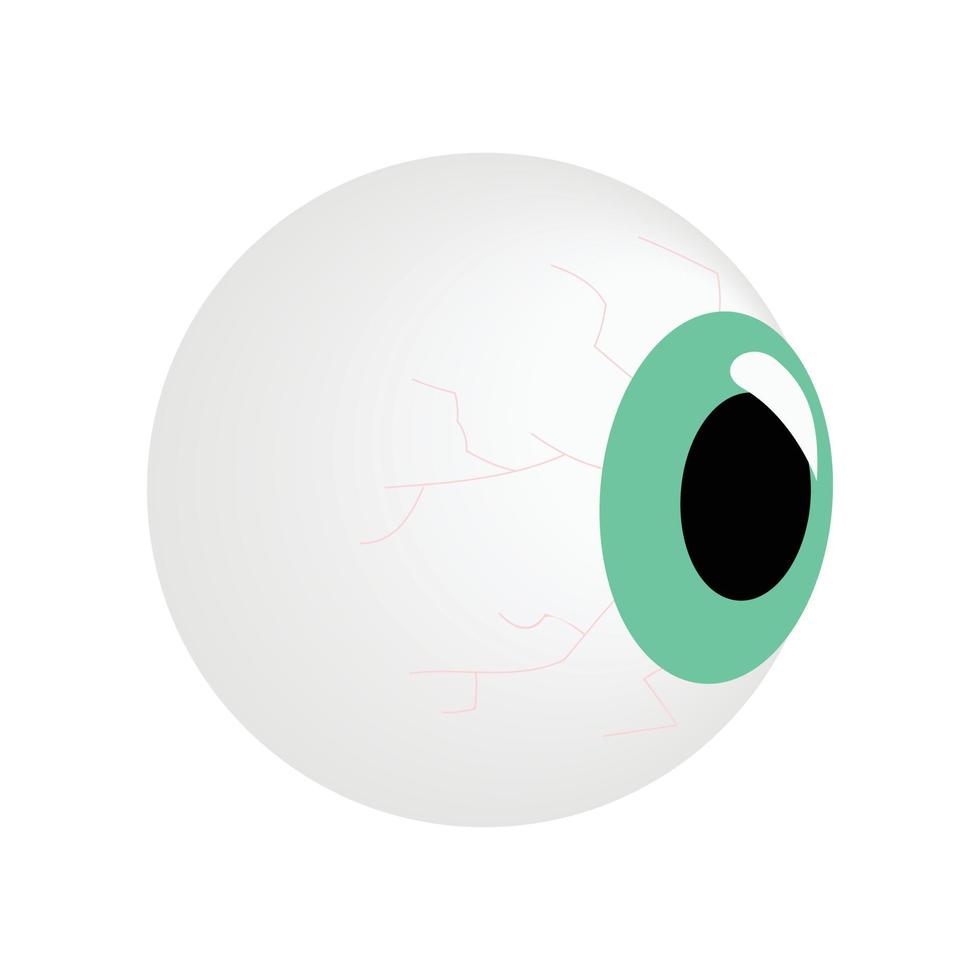 icono 3d isométrico del globo ocular vector