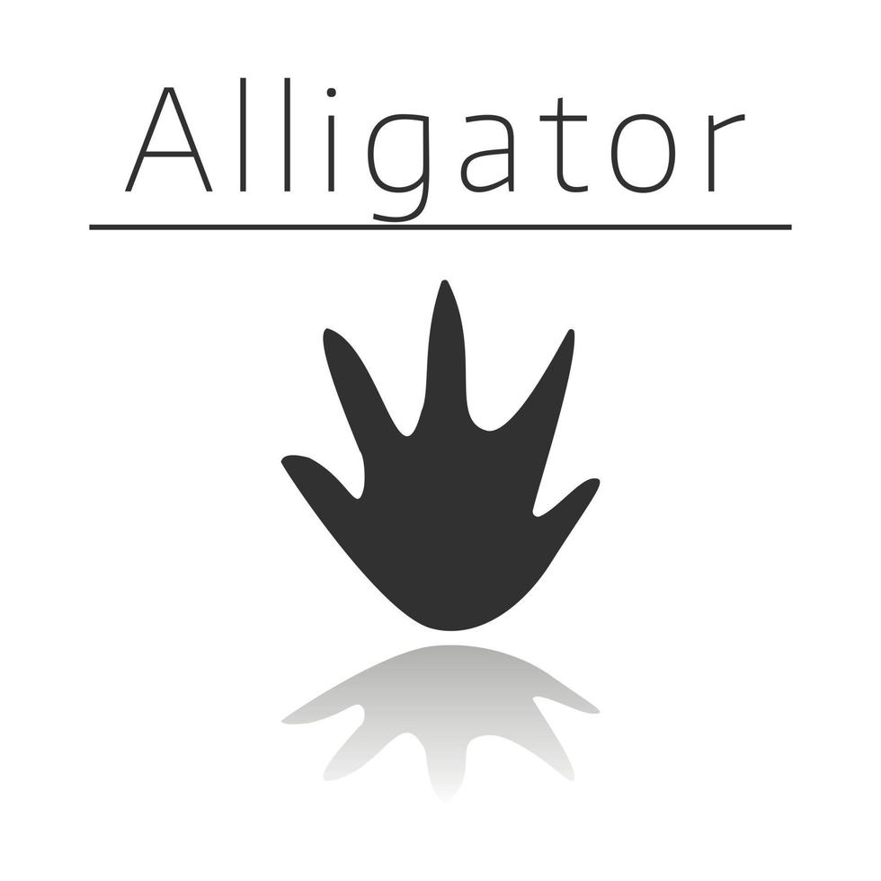 Alligator animal track vector