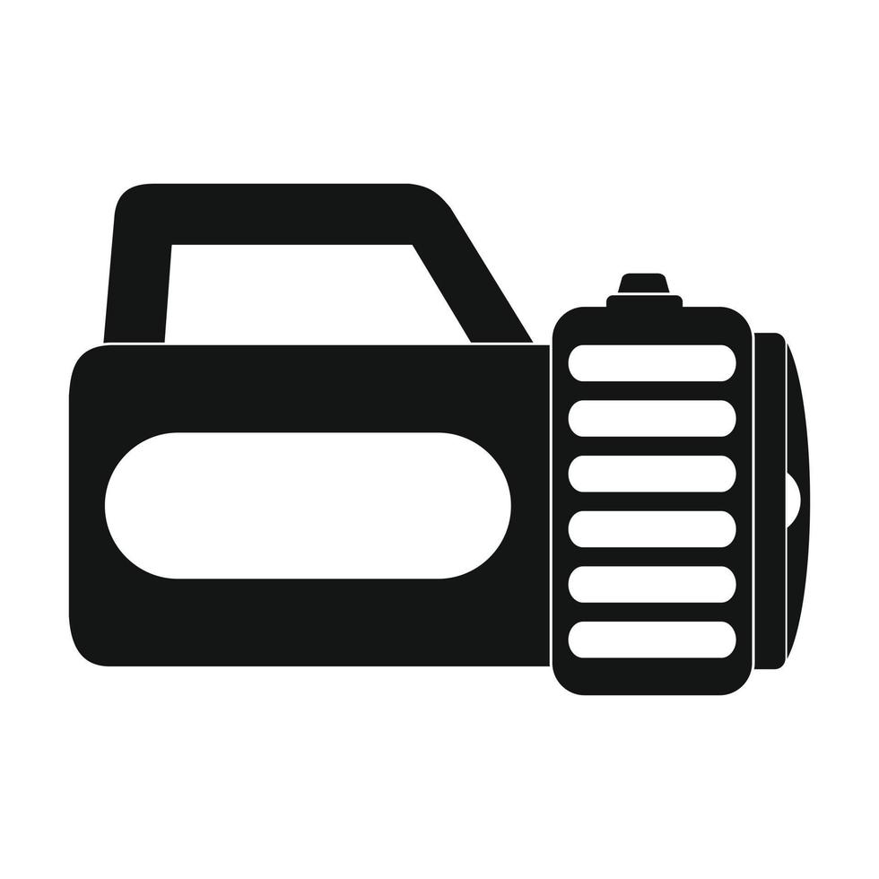 Flashlight black simple icon vector