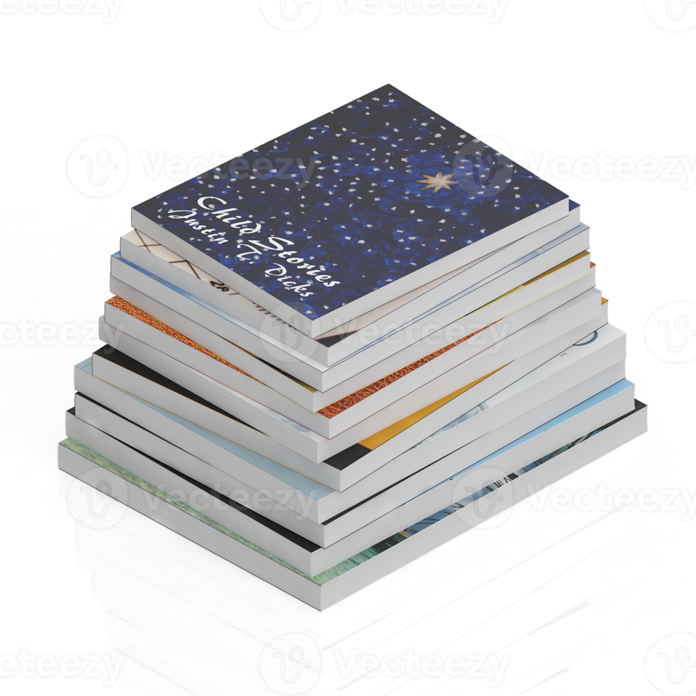 Isometric Books 3D render png