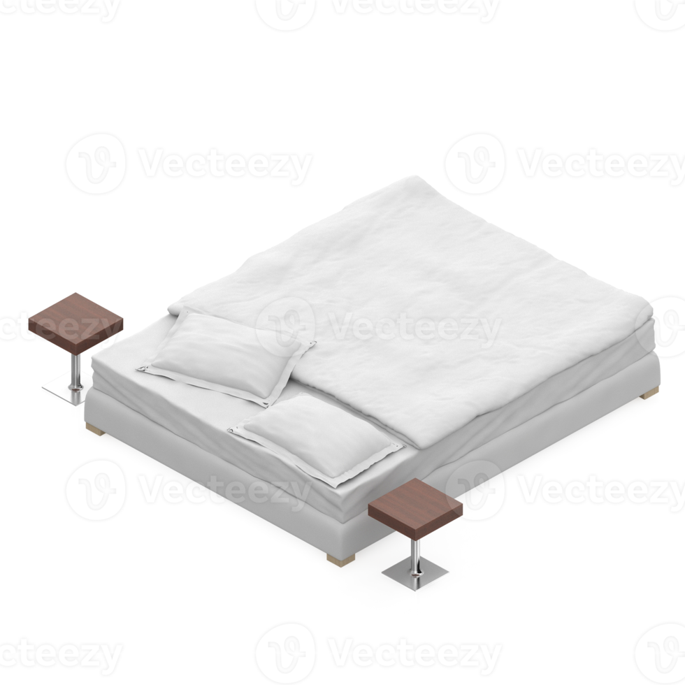 isometrico Camera da letto 3d rendere png