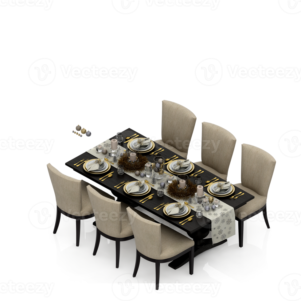 Isometric Table 3D render png