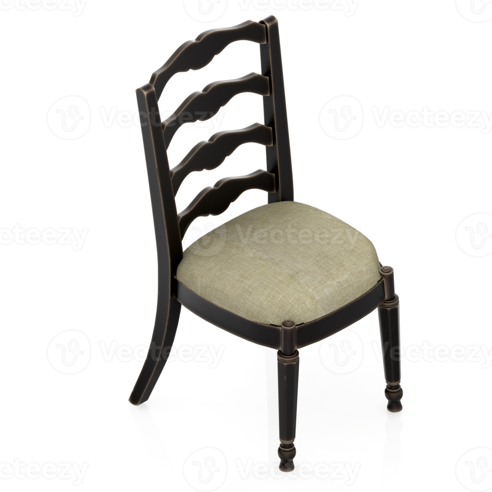 silla isométrica 3d renderizado aislado png