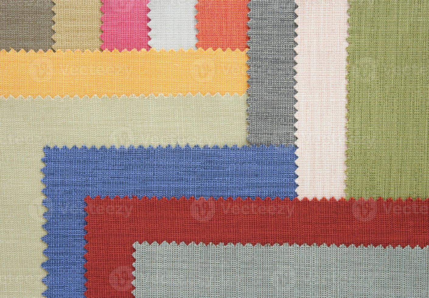 Multi color fabric texture samples photo