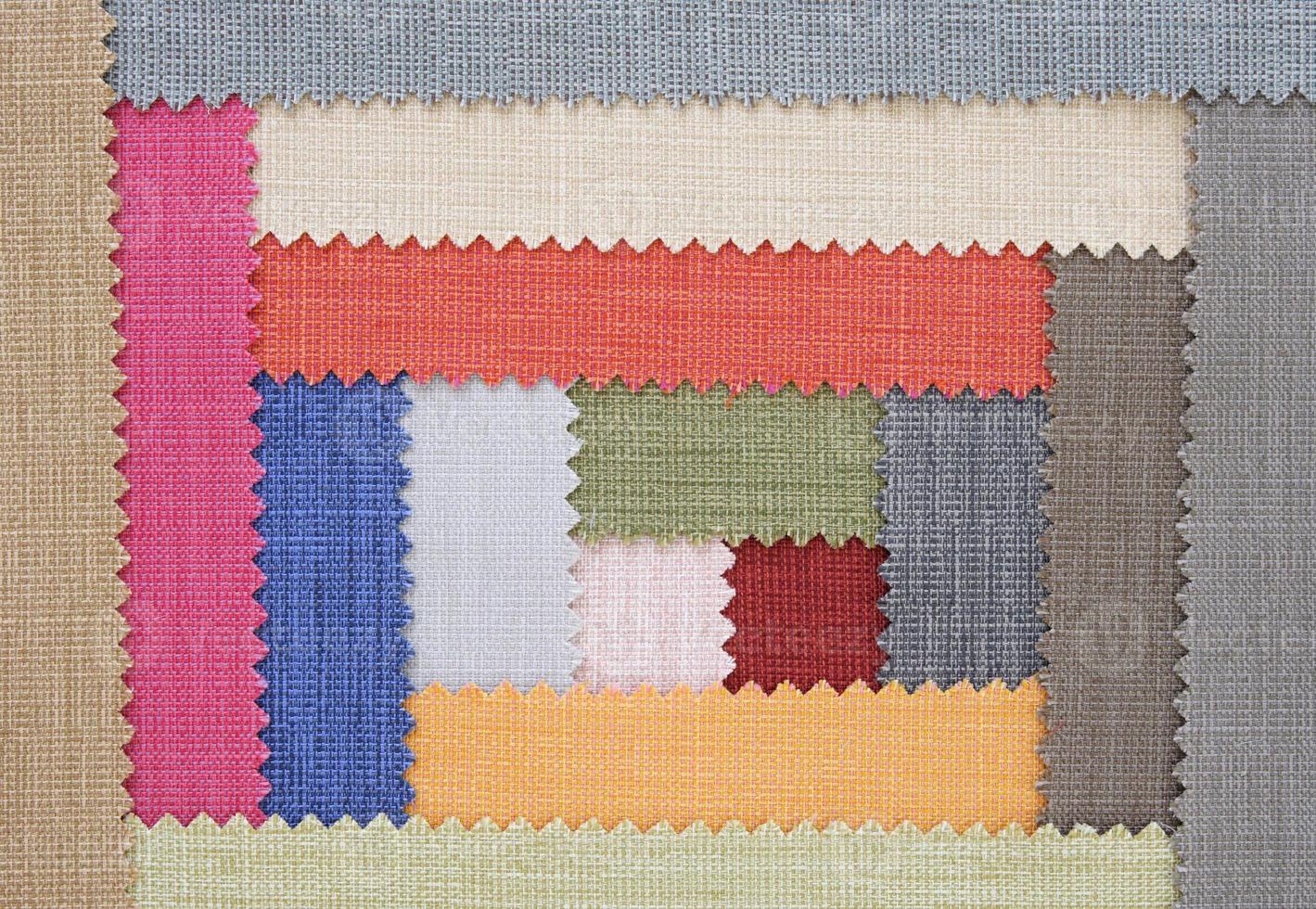 Multi color fabric texture samples photo