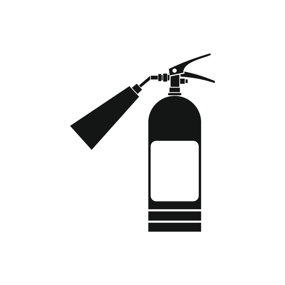 Fire extinguisher black simple icon vector