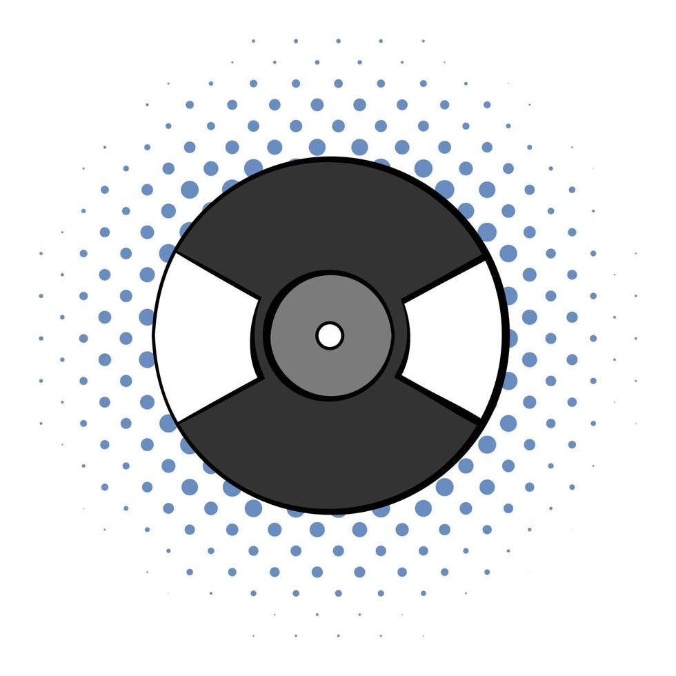 Vinyl record comics icon vector