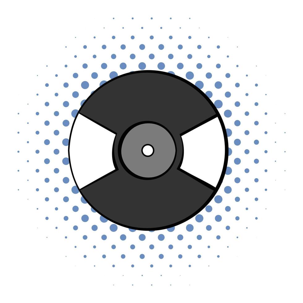 icono de cómics de discos de vinilo vector