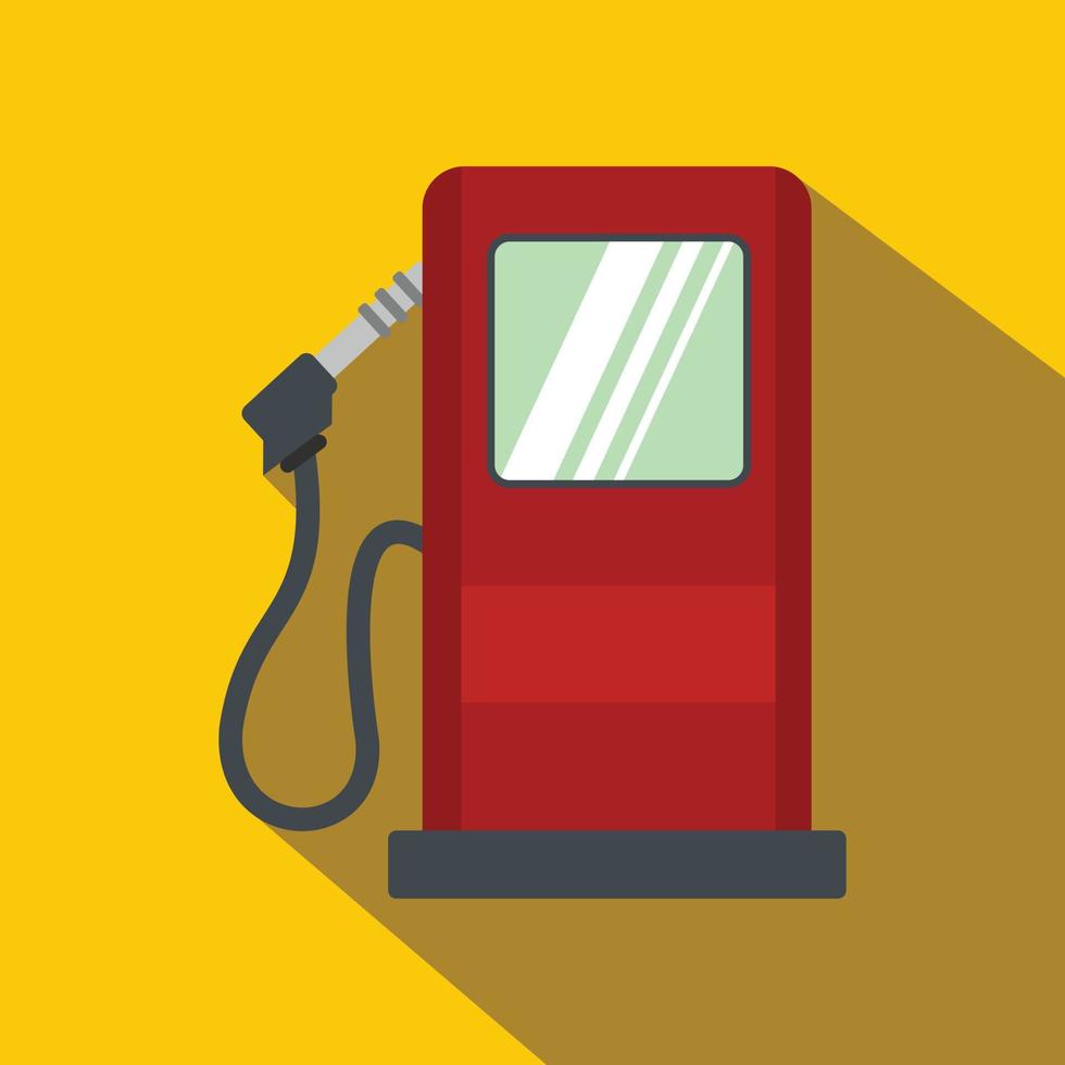 icono plano de gasolinera vector