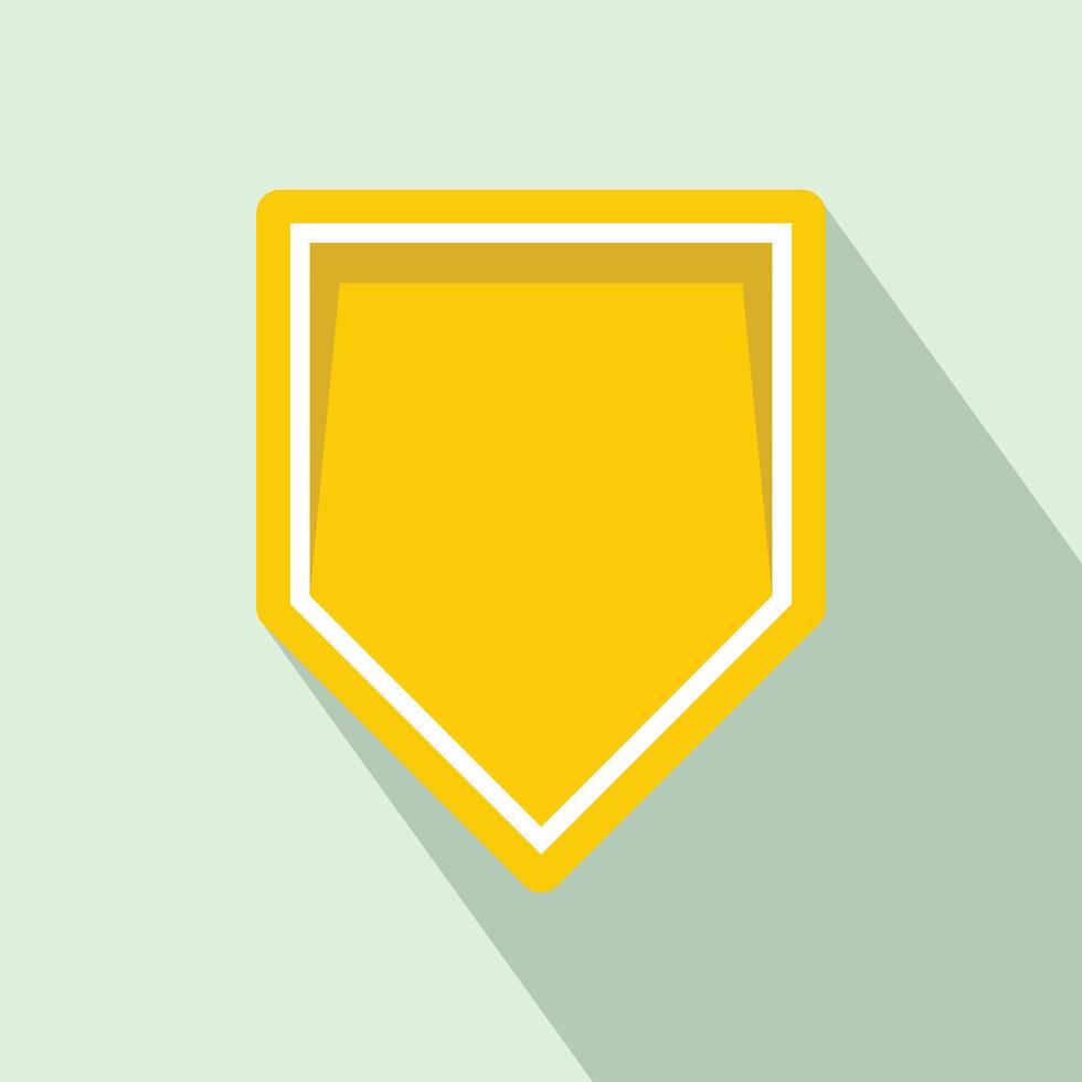 icono de banderín amarillo, estilo plano vector