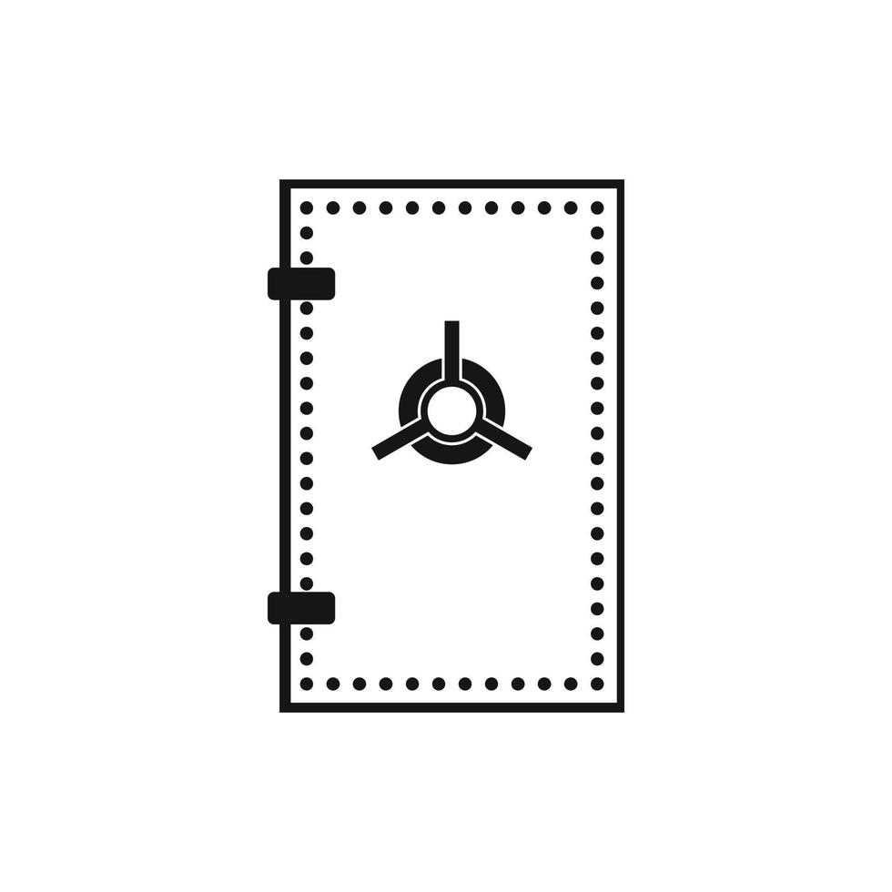 Safe door icon, simple style vector