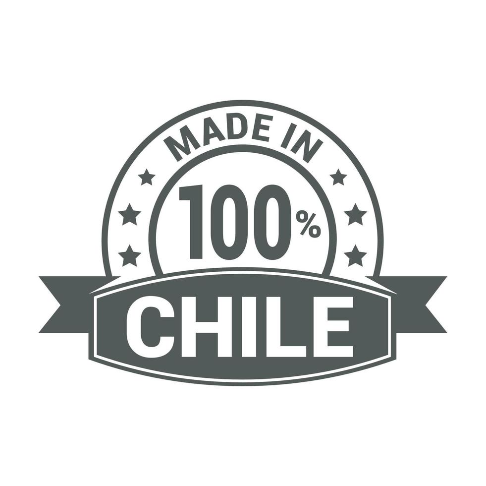 Chile stamp design vector