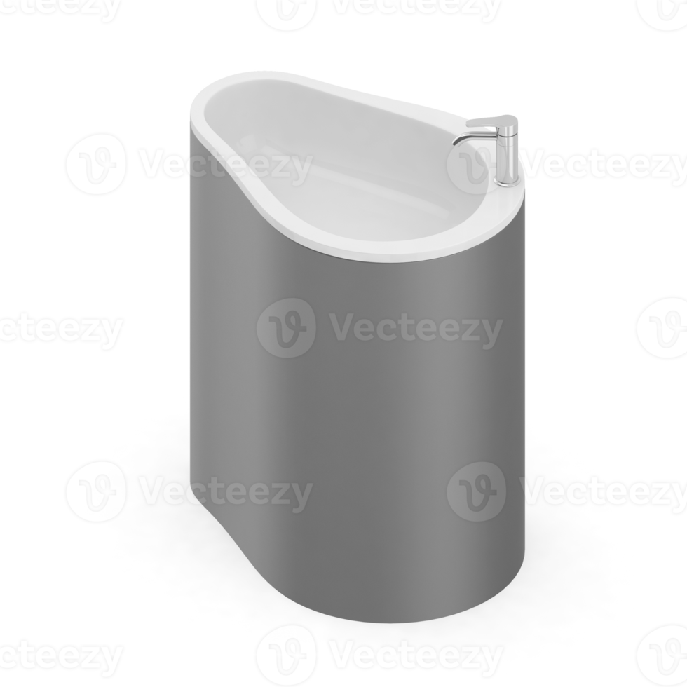 Isometric bathroom items 3D isolated render png