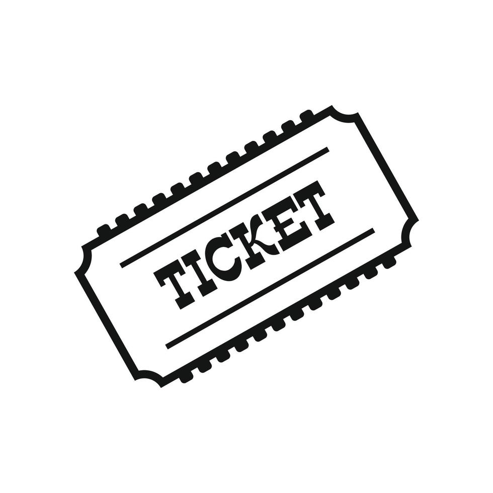 Train ticket icon vector