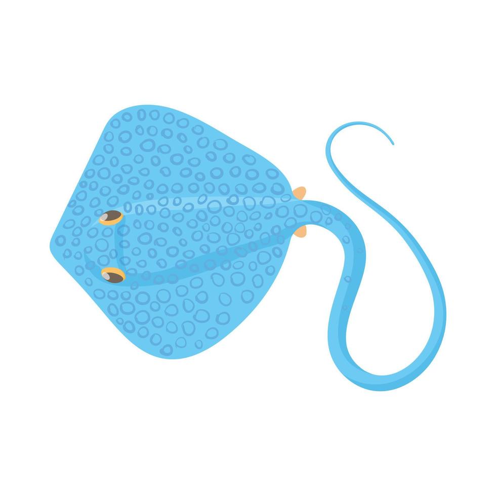 icono de pescado calambre, estilo de dibujos animados vector