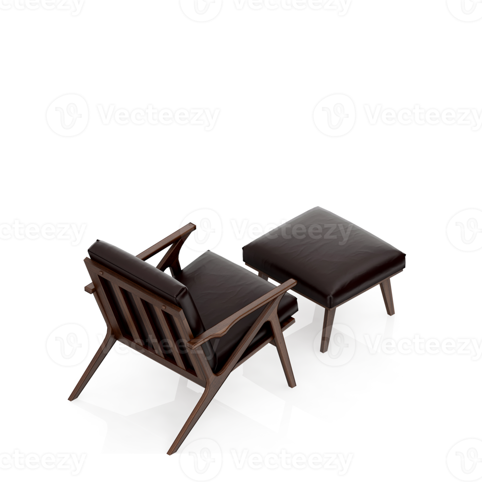 Isometric Chair 3D isolated rendering png