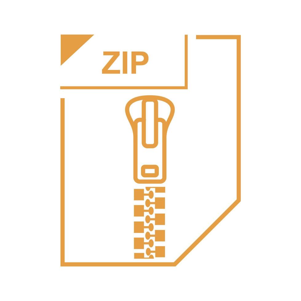 ZIP file icon, cartoon style vector