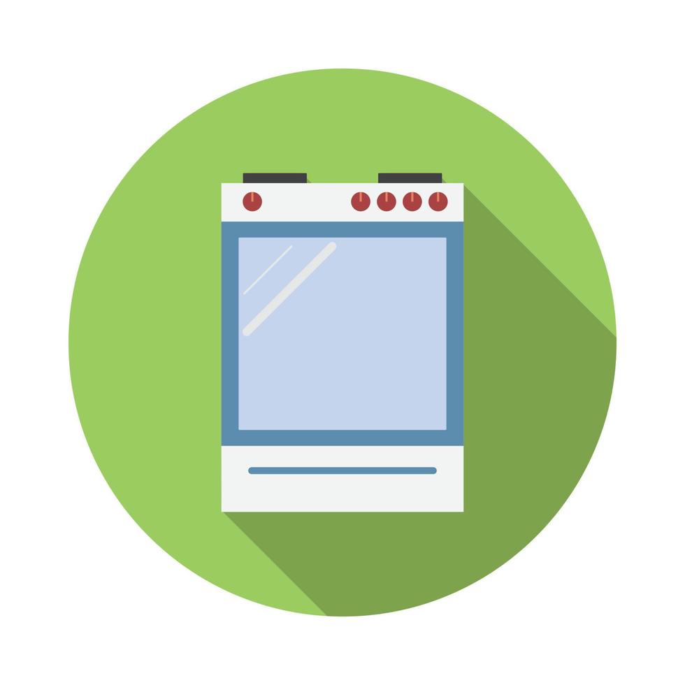 Electric cooker oven, flat style vector