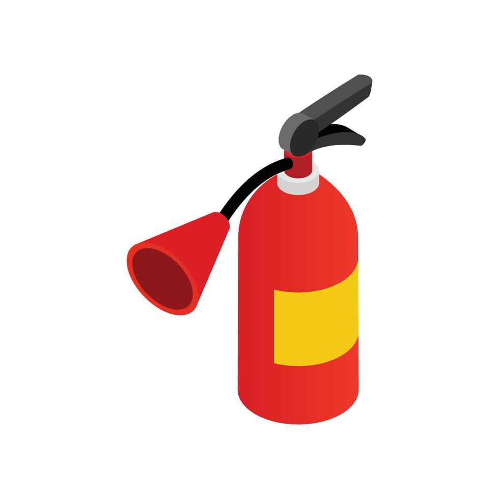 Fire extinguisher isometric 3d icon vector