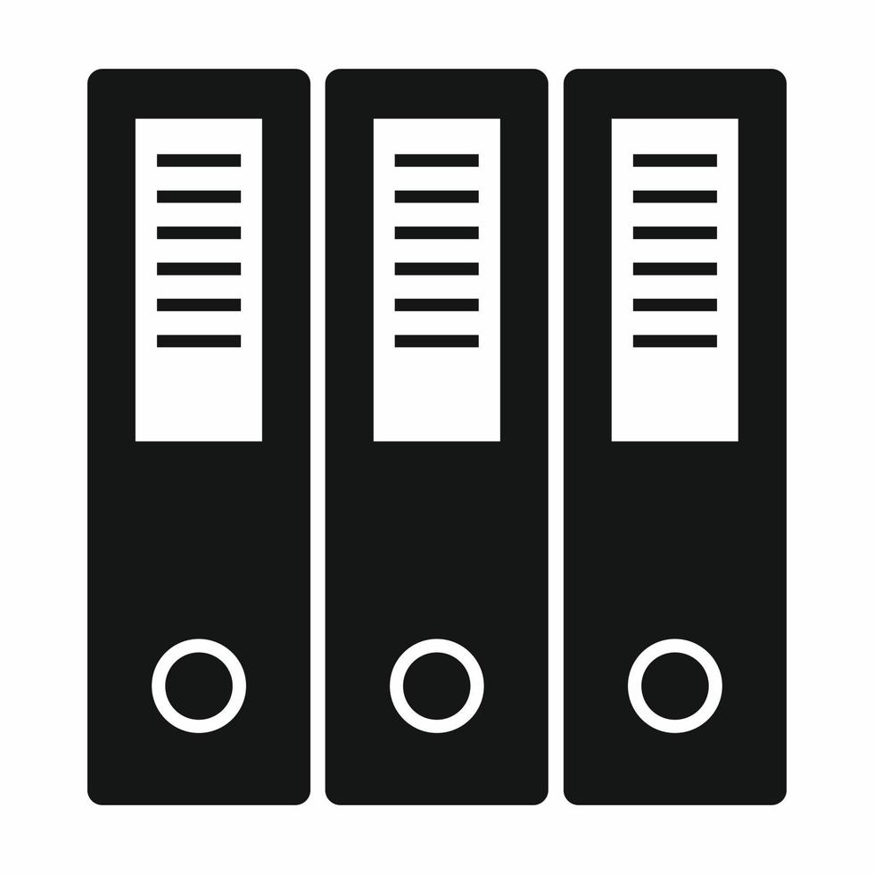 Office folders icon, simple style vector