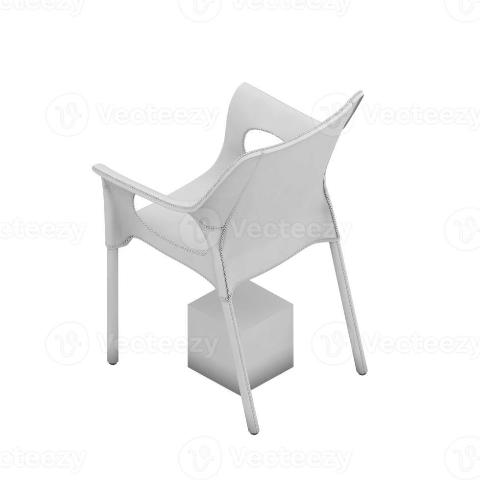 Isometric Chair 3D isolated rendering png