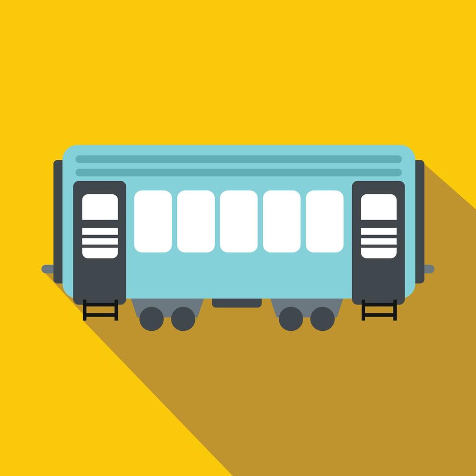 Passenger railway waggon flat icon vector