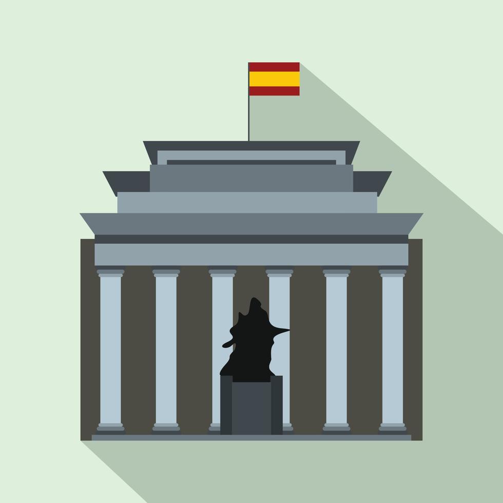 museo del prado con estatua de velazquez vector