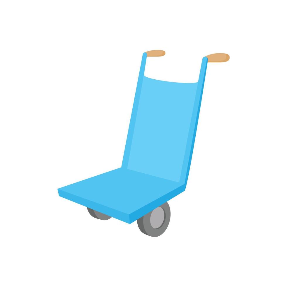 Hand cart icon, cartoon style vector