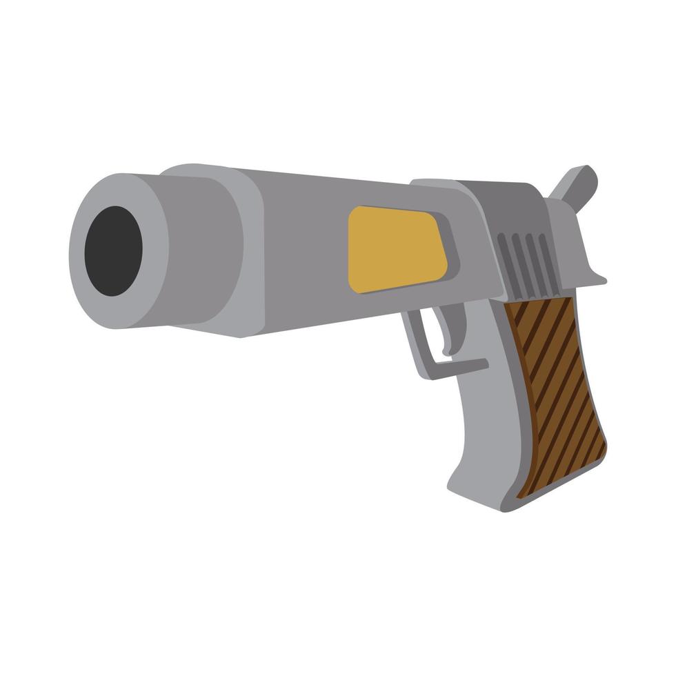 Pistol cartoon icon vector