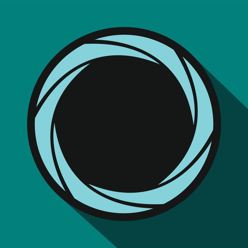 Camera aperture icon in flat style vector
