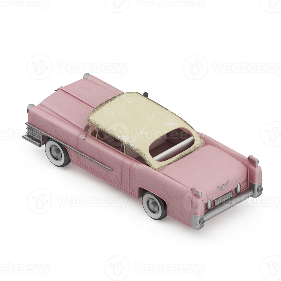 Isometric vehicle 3D Render png