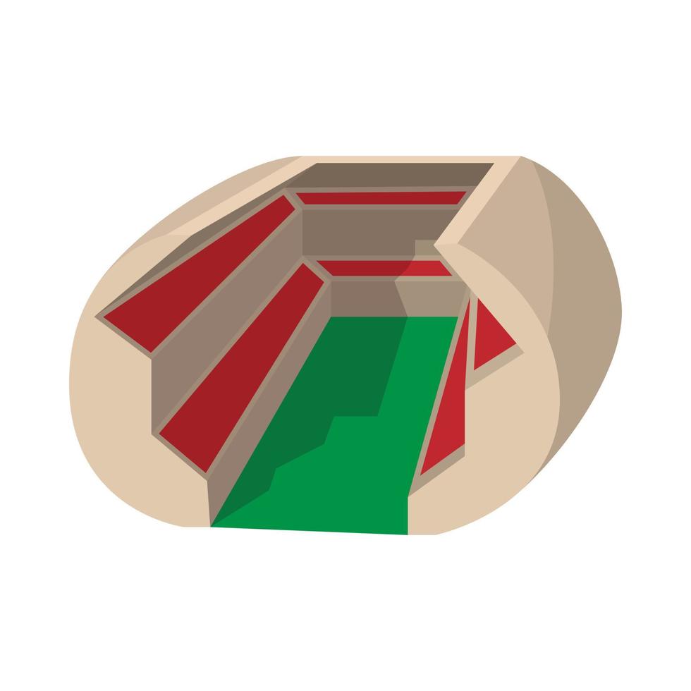 icono de dibujos animados de estadio de fútbol vector