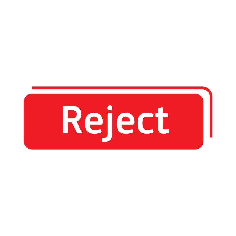 Reject icon in simple style vector