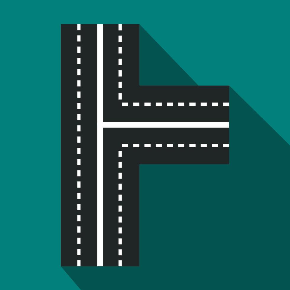 Crossroads icon in flat style vector