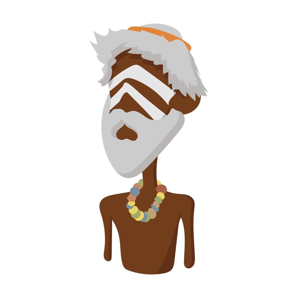 icono aborigen australiano, estilo de dibujos animados vector