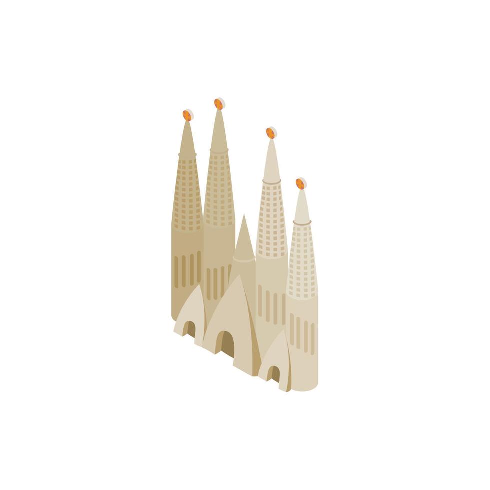 Roman Catholic church in Barcelona icon vector