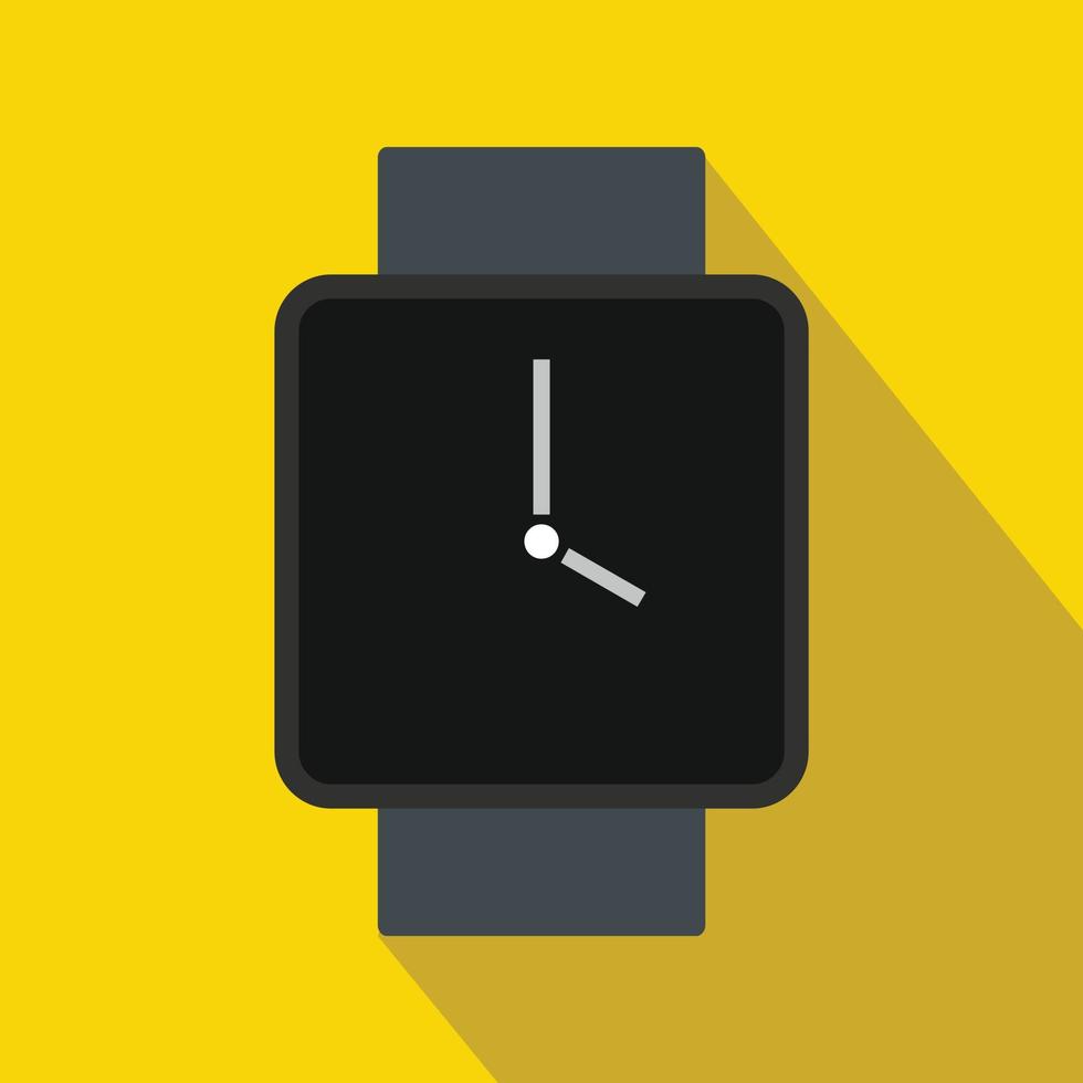 Watch icon, flat style vector
