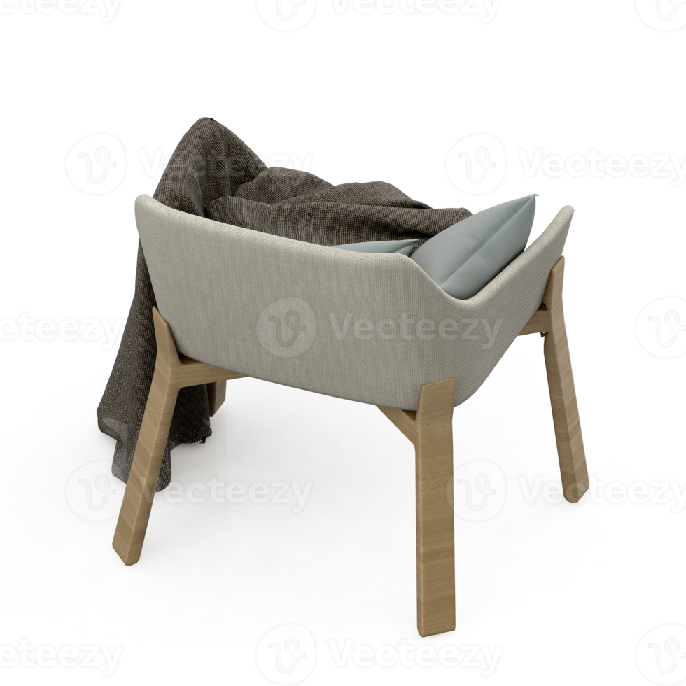 Isometric Chair 3D isolated rendering png