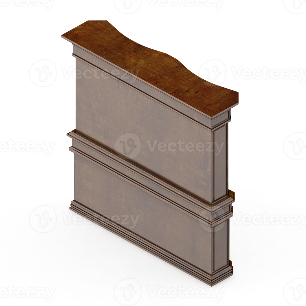 Isometric Cabinet 3D render png