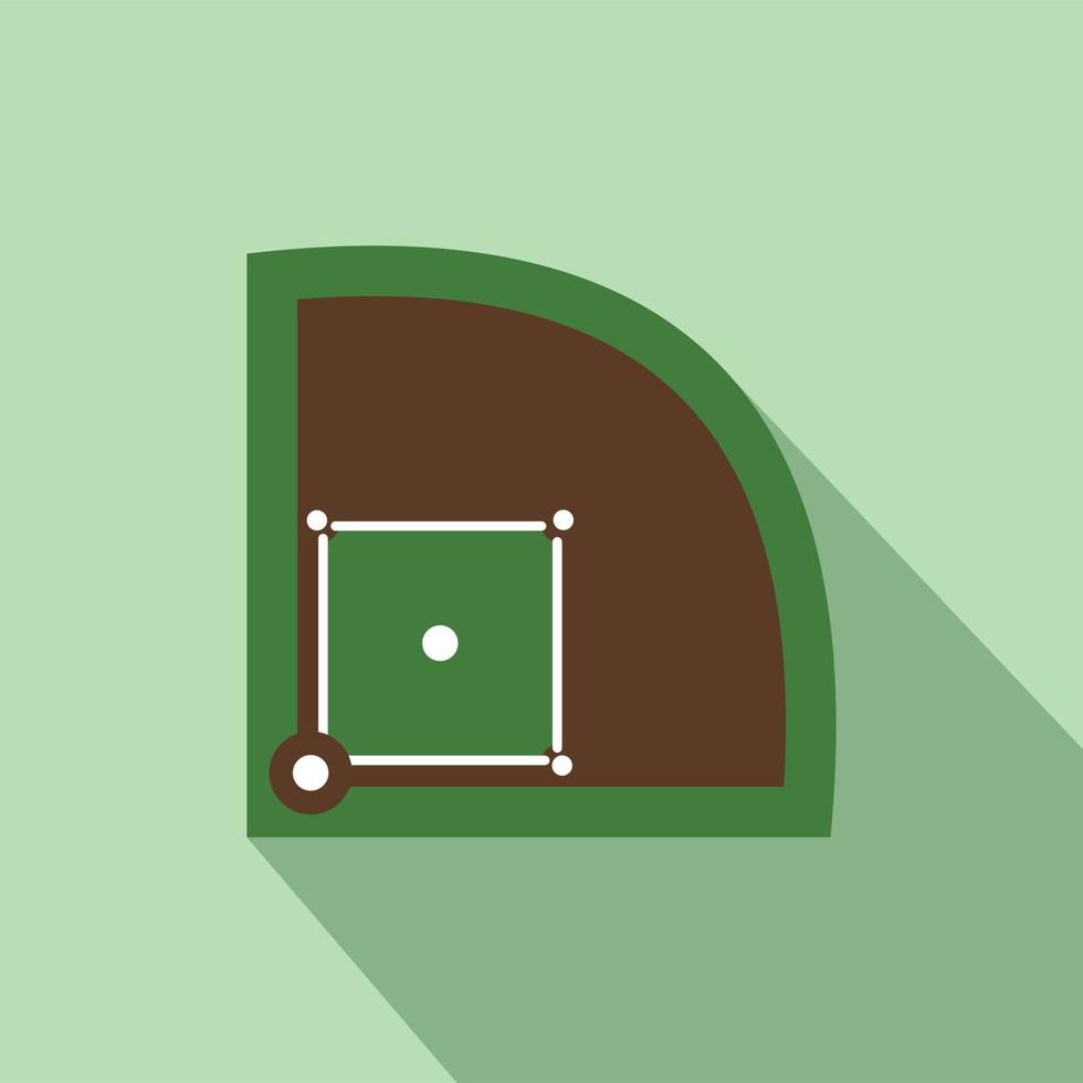 Baseball field flat icon vector