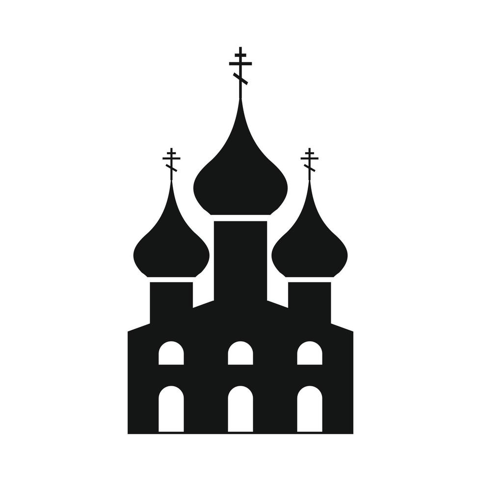 Russian orthodox church simple icon vector