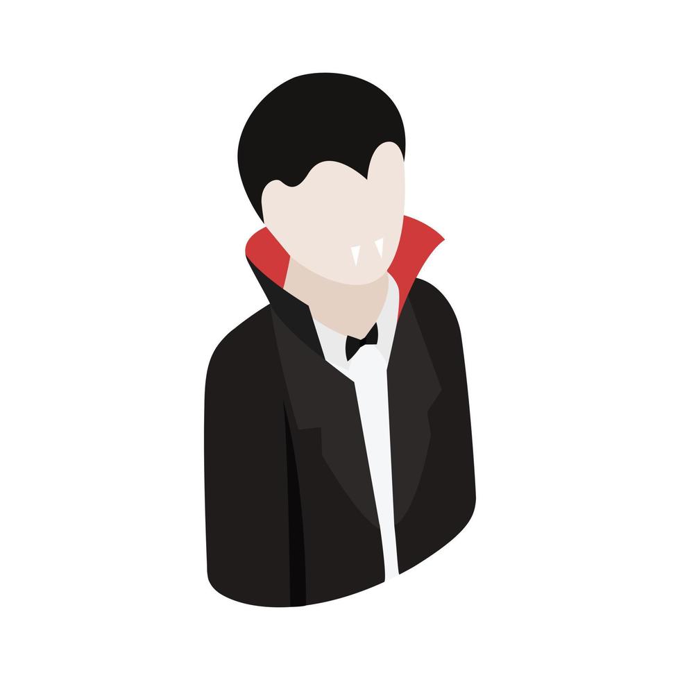 Vampire costume isometric 3d icon vector