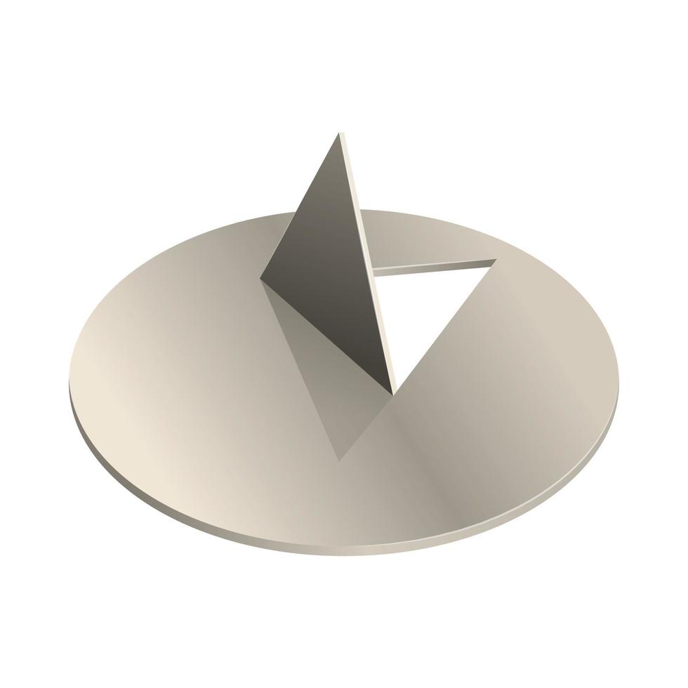 Metal pushpin icon, realistic style vector