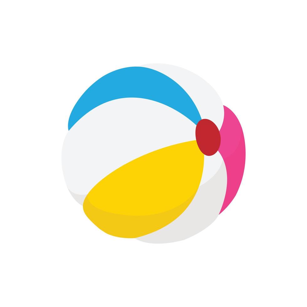Colorful ball icon, cartoon style vector