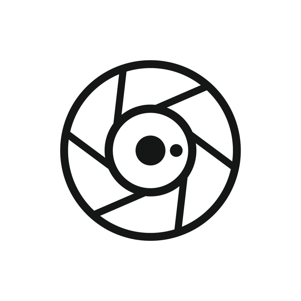 Camera aperture icon, simple style vector